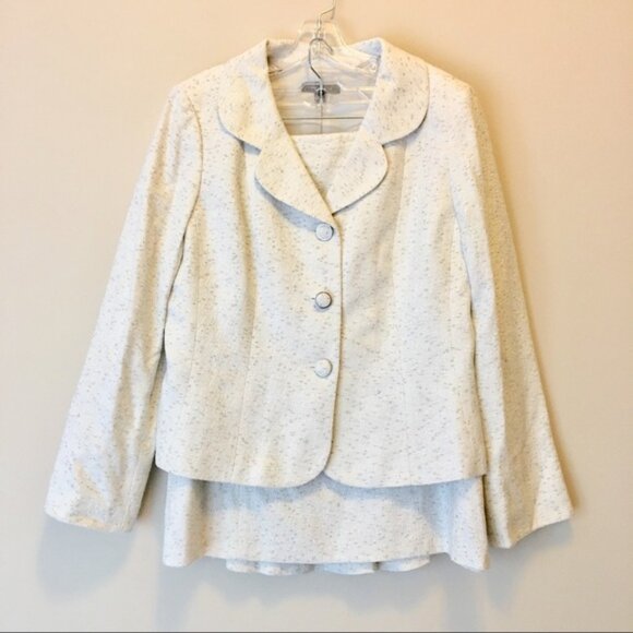 Ann Taylor Ivory Skirt Suit - Picture 1 of 8